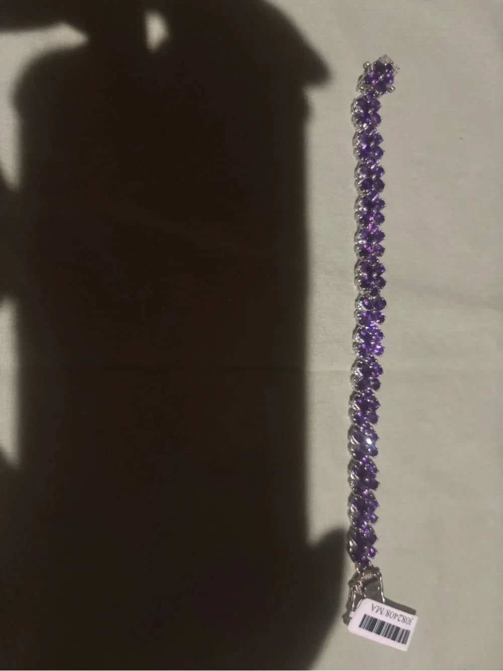Purple Crystal Tennis Bracelet - Elegant Women's Jewelry